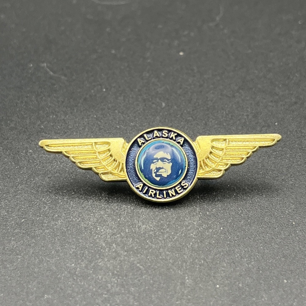 Alaska Airlines Wings Aviation Plane Lapel Hat Pin